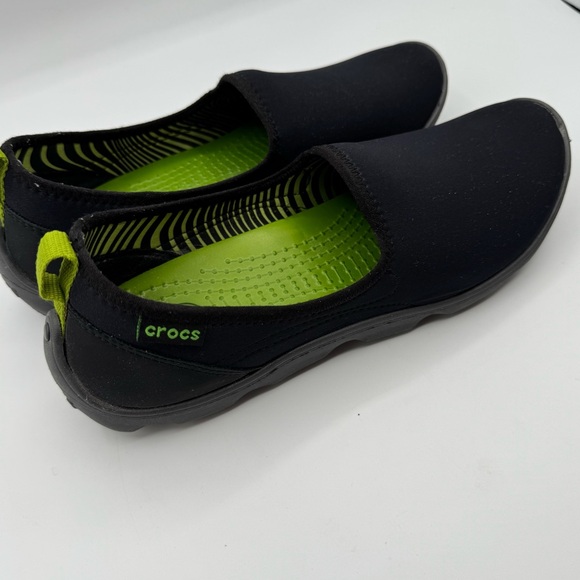 Crocs Womens Duet Busy Day Skimmer Slip On Shoes Black Graphite Size 8 - Picture 8 of 10